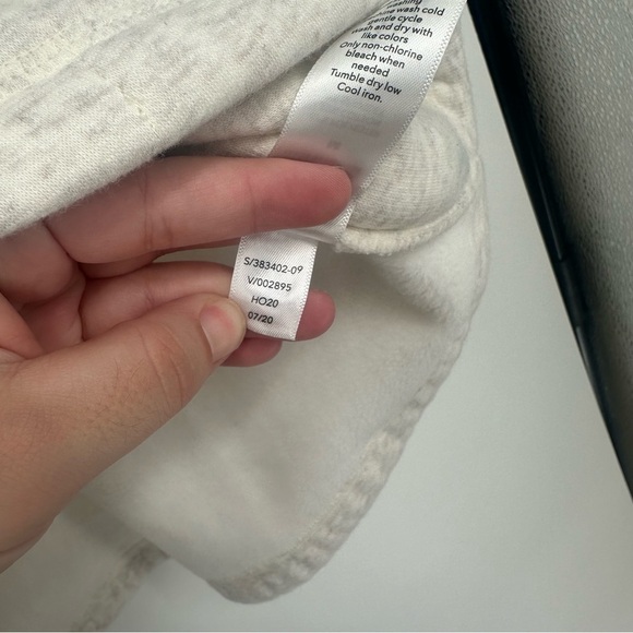 Athleta Cozy Karma Asym Pullover Oatmeal Heather Size Medium Cozy Sweatshirt - Picture 5 of 8